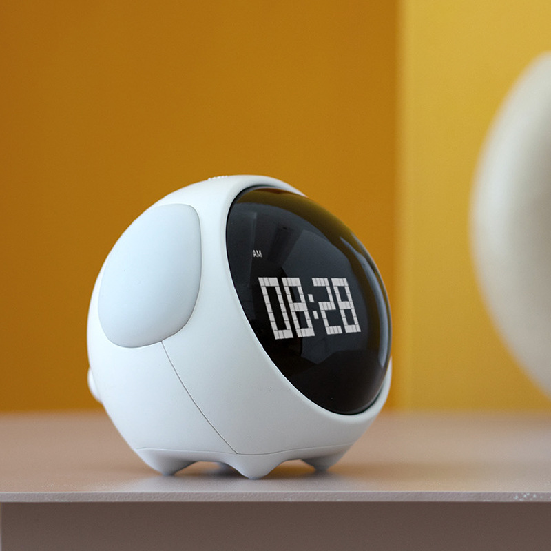 Smart Digital Alarm Clock for Kids with Night Light & Expression Display