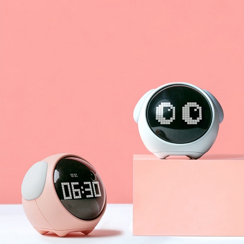 Smart Digital Alarm Clock for Kids with Night Light & Expression Display